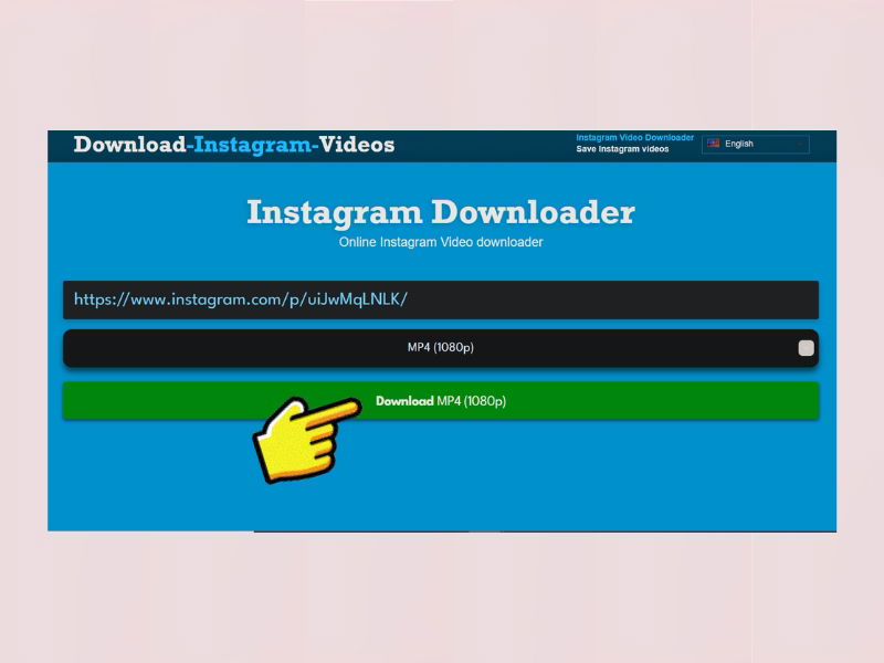 Lưu video trên instagram về máy tính qua Website DownloadVideosFrom